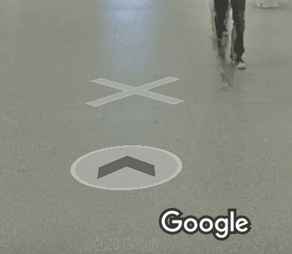 An image of the arrow you see in Google Maps